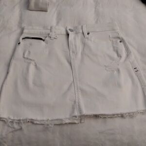 Tommy Hilfiger White Denim Skirt Size  2